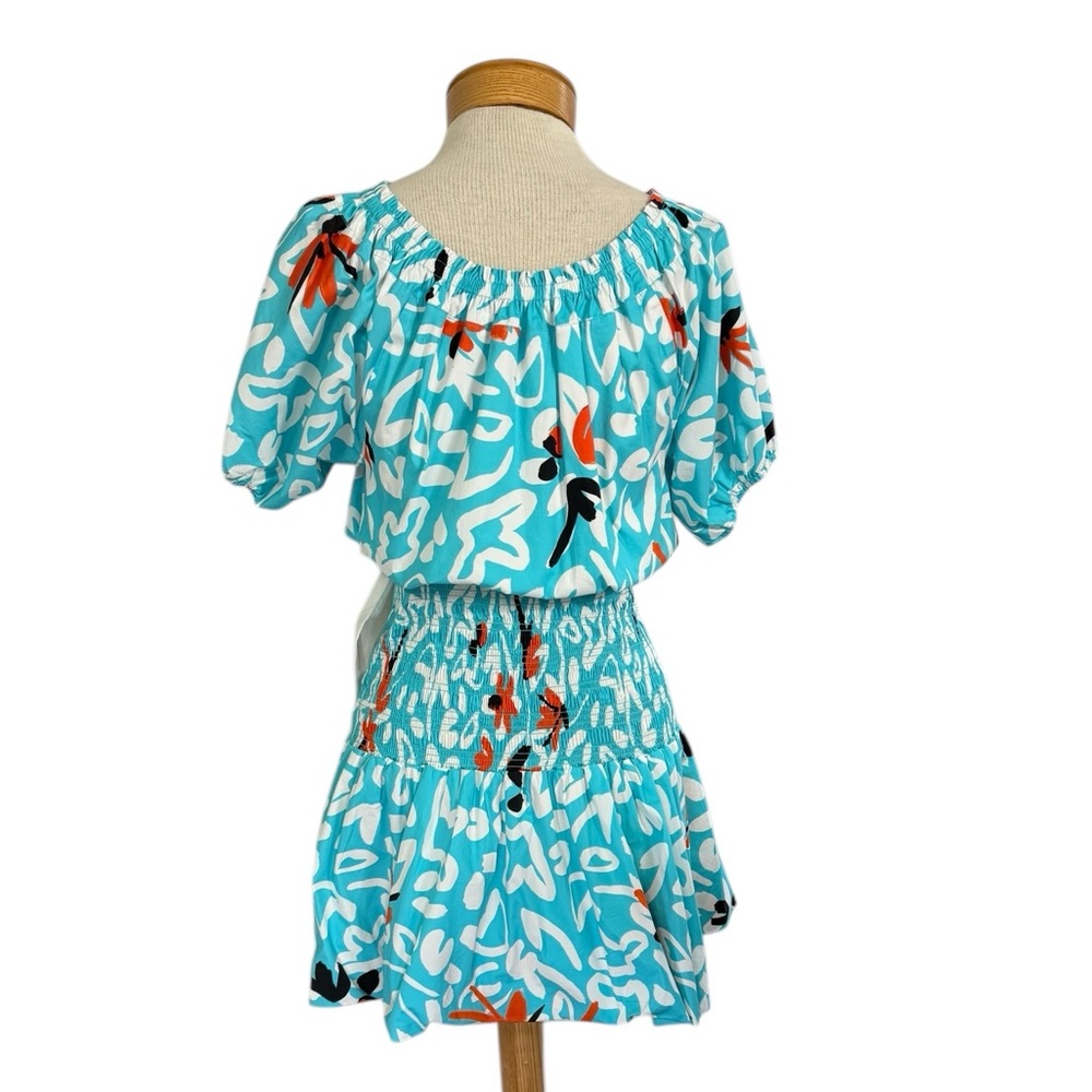 TANYA TAYLOR 6 Gwen Graphic Floral-Print Mini Dress $465 Resortwear Boho Chic - Picture 7 of 12